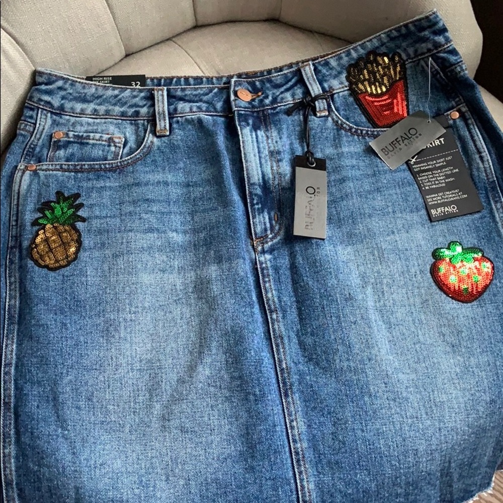 NWT Buffalo by David Bitton Denim Skirt